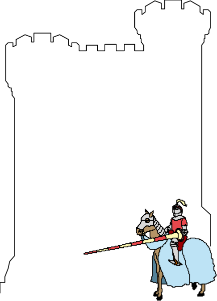 The image shows a black background with three figures that appear to be horses standing on their hind legs atop each other; there is no text present in this clip-art image.