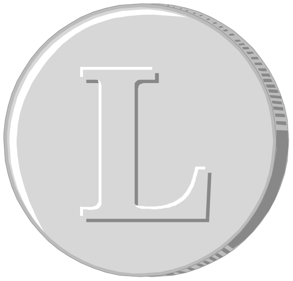 The image shows a silver coin with an "L" on it next to another similar looking coin that has been cut into two pieces by what appears to be a saw blade in front of them.