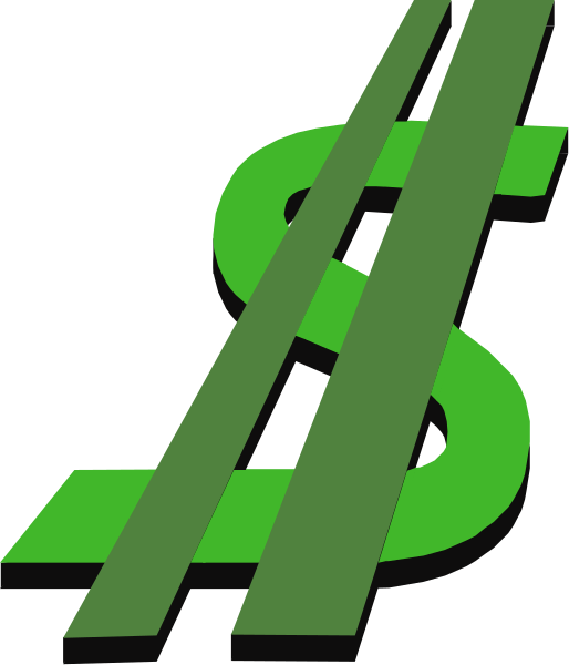 The image shows a graphic of two green dollar signs with lines connecting them to form an abstract representation resembling money being exchanged for something else; it is set against a white background without any additional context provided in this description.
