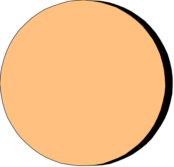 The image shows three circles of varying sizes with a white background; there's no additional context provided for any other elements in this clip-art representation.