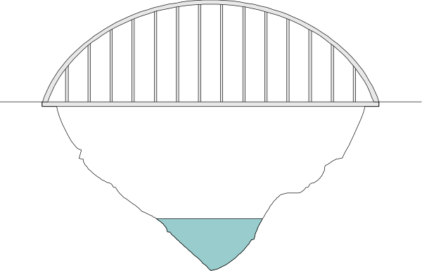 The image shows a black and white illustration of an archway with two rectangles on either side that resemble windows above it; there is no text present in this clip-art image.