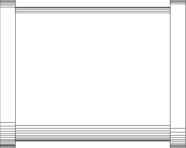 The image shows a black line with two white rectangles on either side of it against a gray background.