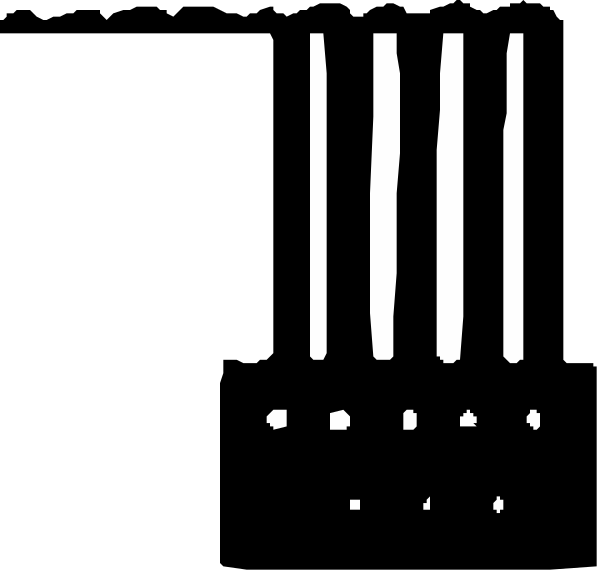 The black and white photo shows a barcode with vertical lines on it against a dark background.