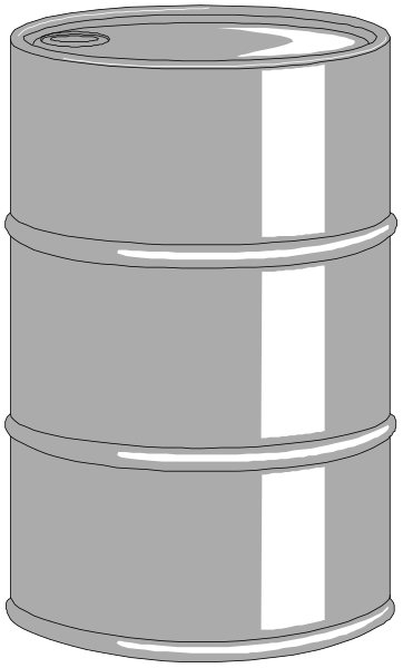 The image shows a cylindrical container with multiple layers of metal bands around it against a white background.