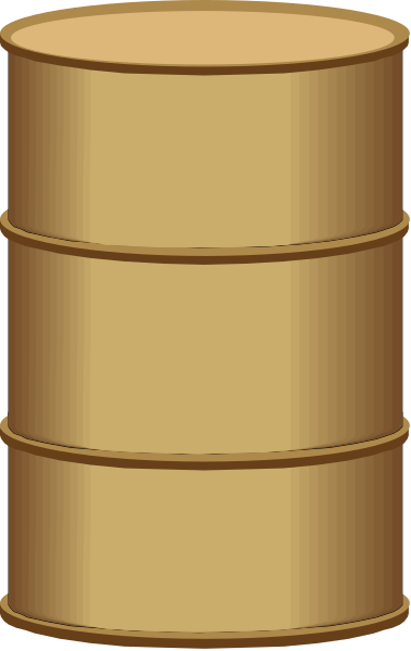 The image shows a stack of three cylindrical containers with visible rings on their sides; these appear to be oil barrels against an indistinct background that does not provide any additional context about location or activity.