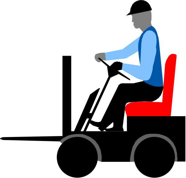 The image shows a cartoon of an animated person riding on roller skis with two wheels visible at each end; there is no background detail provided in this clip-art representation.