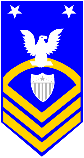 The image shows a blue flag with an emblem that includes stars on top of what appears to be a shield-like design in gold coloring at its center; above this central symbol is another smaller star within which there's a bird, possibly eagle or hawk, facing left and below it are two crossed swords. The background behind the flag has an abstract pattern with shades of gray that suggest depth but do not provide specific details about objects or actions in the setting.