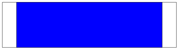 The image shows a pixelated representation of an object with blue coloring on its right side against a grey background.