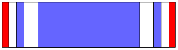 The image shows a pixelated representation of an American flag on top of what appears to be water with ripples beneath it against a grey background.