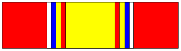 The image shows a red stripe with multiple colorful bars on it against a grey background.