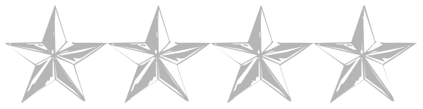 The image shows a row of five silver stars on top of each other against a dark background with no additional context provided about any surrounding elements in this clip-art representation.