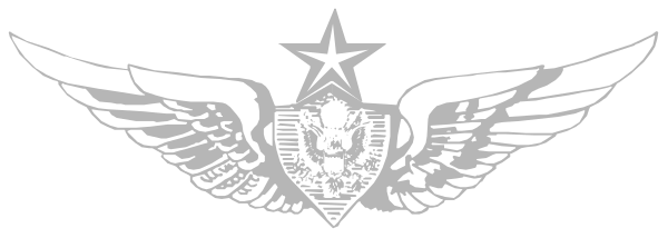 The image shows a stylized winged badge with an eagle's head at its center, featuring what appears to be military insignia on it; there is no text present in this clip-art representation of such imagery.