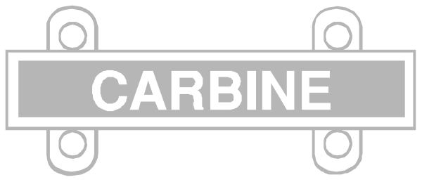 The image shows a logo with text that reads "CARBINE" on it against an industrial background featuring what appears to be train tracks and rails.