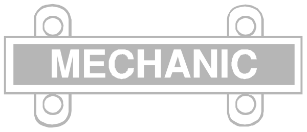 The image shows a logo with text that reads "MECHANIC" on it against an industrial background featuring gears and machinery elements.