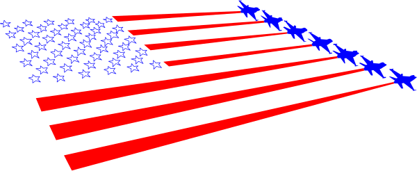 The flag of the United States with a starburst effect around it on black background.