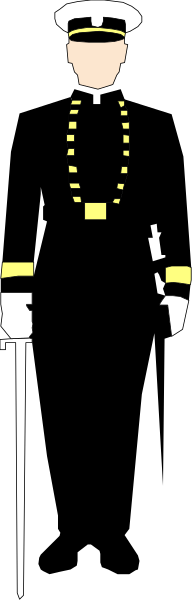 The image shows a pixelated representation of an officer standing next to another figure that appears to be a robot with human-like features in what looks like a uniformed service context against a neutral background.