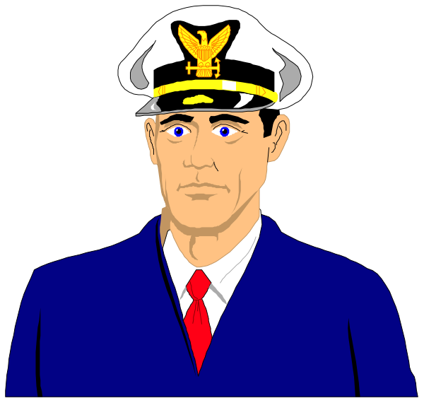 The image shows a cartoon of two men: on the left side there is an animated character resembling Captain America with his iconic red white and blue suit; while on the right side we see another man, who appears to be in uniform as well but without any distinctive features or logos.