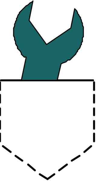 The image shows a stylized graphic of an animal with horns resembling those of a bull within two vertical stripes that alternate between black and white; there is no text present in this clip-art representation.
