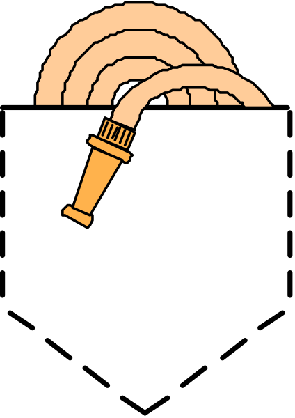 The image shows a black and white illustration of an umbrella with its handle pointing upwards on what appears to be a flagpole against a dark background.