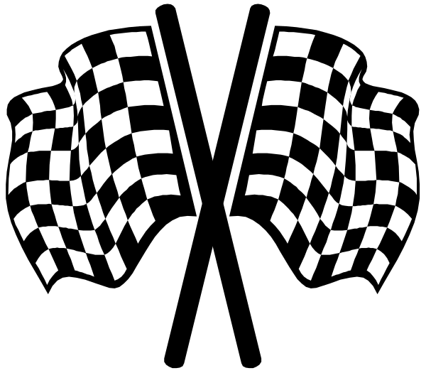 The image shows a black and white checkered pattern with two overlapping chess pieces on top of it.