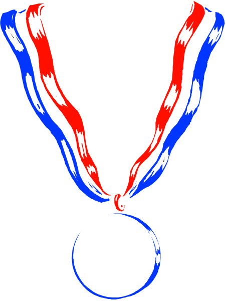 The image shows a medal with ribbons hanging from it against a black background; there is no other content visible within this frame of reference provided by you.