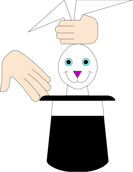 The image shows a cartoon of an animated character holding up two fingers to their face with a surprised expression while pointing at another figure that appears to be made out of paper or cardboard in front of them; this second figure has eyes and is being held by one hand, suggesting it's the subject of attention.