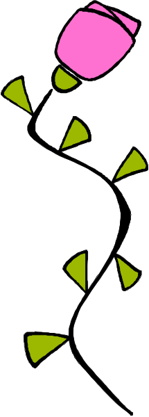 The image shows a single pink rose with green leaves on it against a grey background.