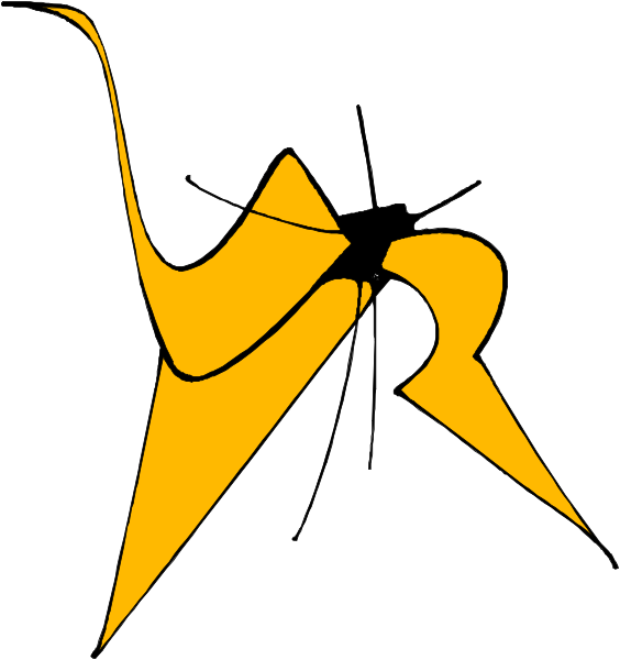 The image shows a stylized graphic of an abstract design resembling a butterfly with yellow wings against a white background on the left side; there is no text present in this clip-art illustration, and it appears to be designed for decorative or symbolic purposes rather than representing any specific scene.