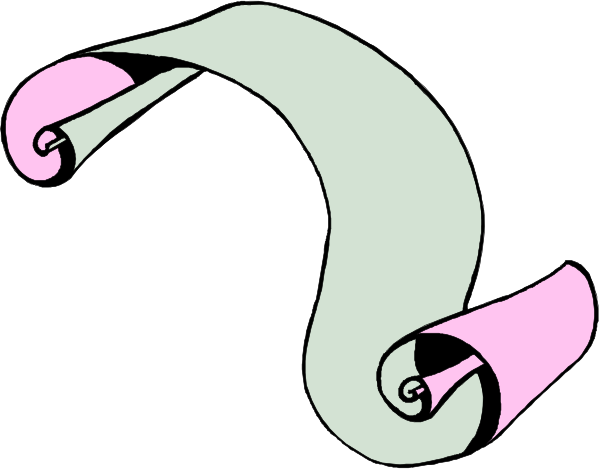 The image shows a black and white line drawing of two curved lines with decorative patterns on them against a plain background.