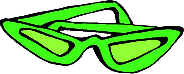 The image shows a green abstract design that resembles an object with multiple parts connected together against a white background.