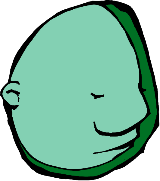 The image shows a cartoon of an egg with eyes closed against a white background.