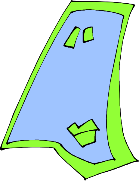 The image shows a stylized map with various shapes representing different areas of landmasses on it.