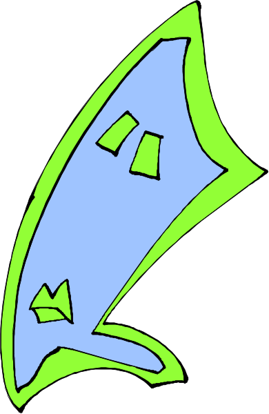 The image shows a stylized graphic of an arrow with two faces on it against a checkered background.