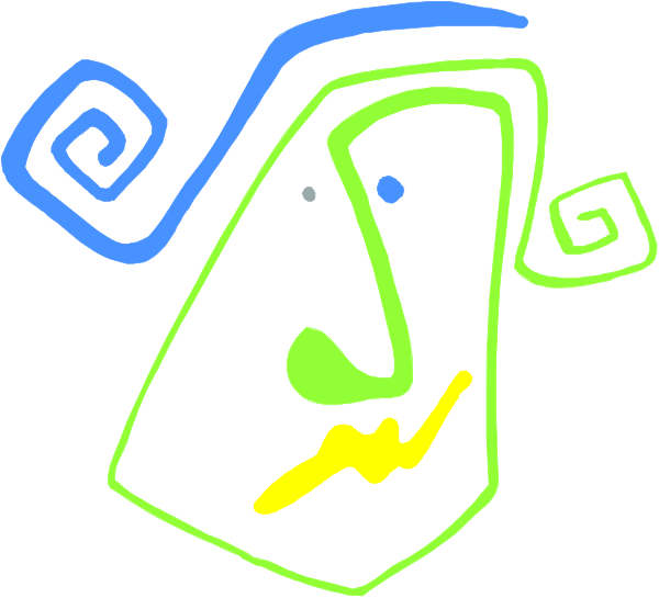 The image shows a cartoon of an ice cream cone with eyes drawn on it against a white background.