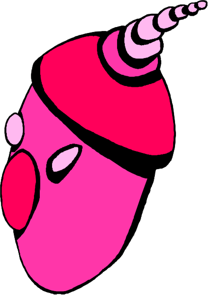 The image shows a pink unicorn with an orange mane against a white background.