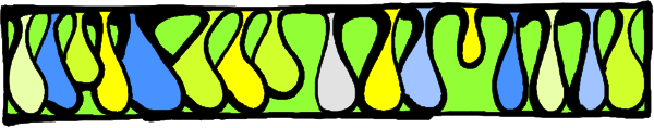 The image shows a colorful abstract design with no discernible shapes or forms that can be confidently identified as representing any particular object, person, animal, action, or setting.