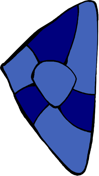 The image shows a blue windmill with white blades against a gray background.