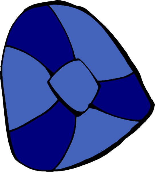 The image shows a blue star with an inner white circle on it against a gray background.