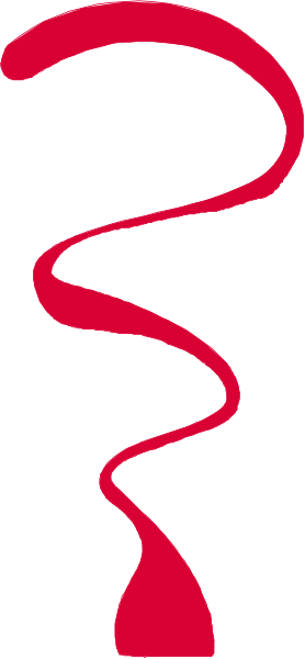 The image shows a question mark with an arrow pointing to it from above.