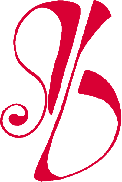 The logo of a company with an abstract design resembling musical notes on top of each other.