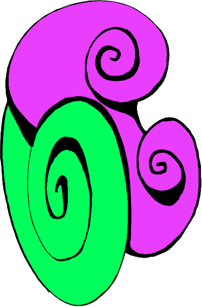 The image shows a stylized graphic of three intertwined swirls with two spirals on top forming an abstract design against a white background.