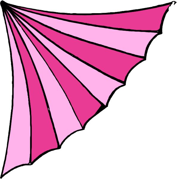 The image shows a pink kite with multiple stripes of different shades against a white background.