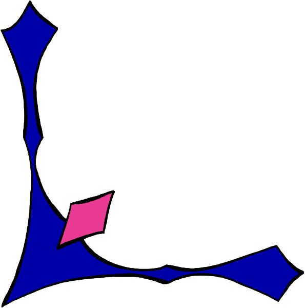 The image shows a blue abstract design with geometric shapes that resemble an L shape on top of another similar but smaller piece forming what appears to be a stylized letter "L" in white space within it, and below is pink text reading '10' which could indicate quantity or numbering.