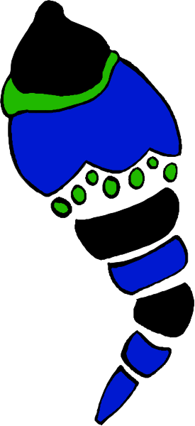 The image shows a stylized blue octopus with green accents on its tentacles against a gray background.