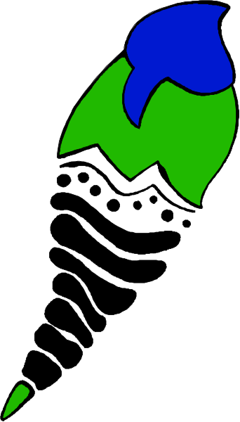 The image shows a stylized depiction of an ice cream cone with two scoops on top against a white background.