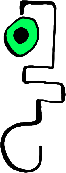 The image shows a gray background with an abstract design that resembles a face on the right side of it.