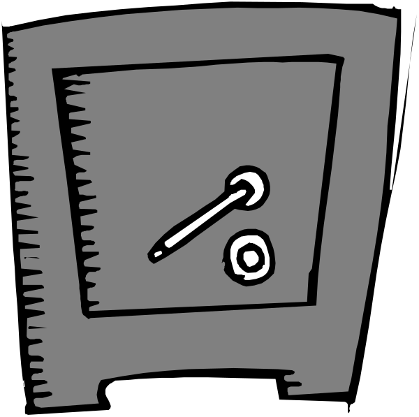 The black and white illustration shows a key inside an open lock on what appears to be a door with two locks at different heights; one is higher than the other.
