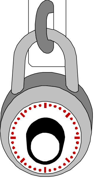The image shows a padlock with an attached keychain that has a clock face on it; there is also text around the edge of the lock's shackle reading "60 seconds."