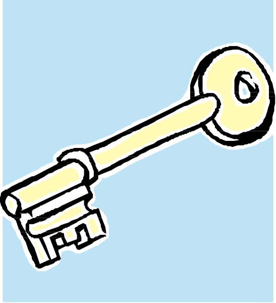 The image shows a simple line drawing of two keys on top of each other with an open lock to their right side against a plain background.