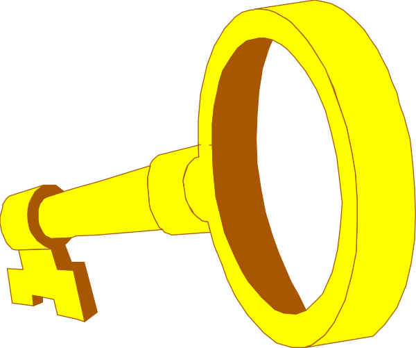 The image shows a yellow key with two keys inserted into it against a black background.